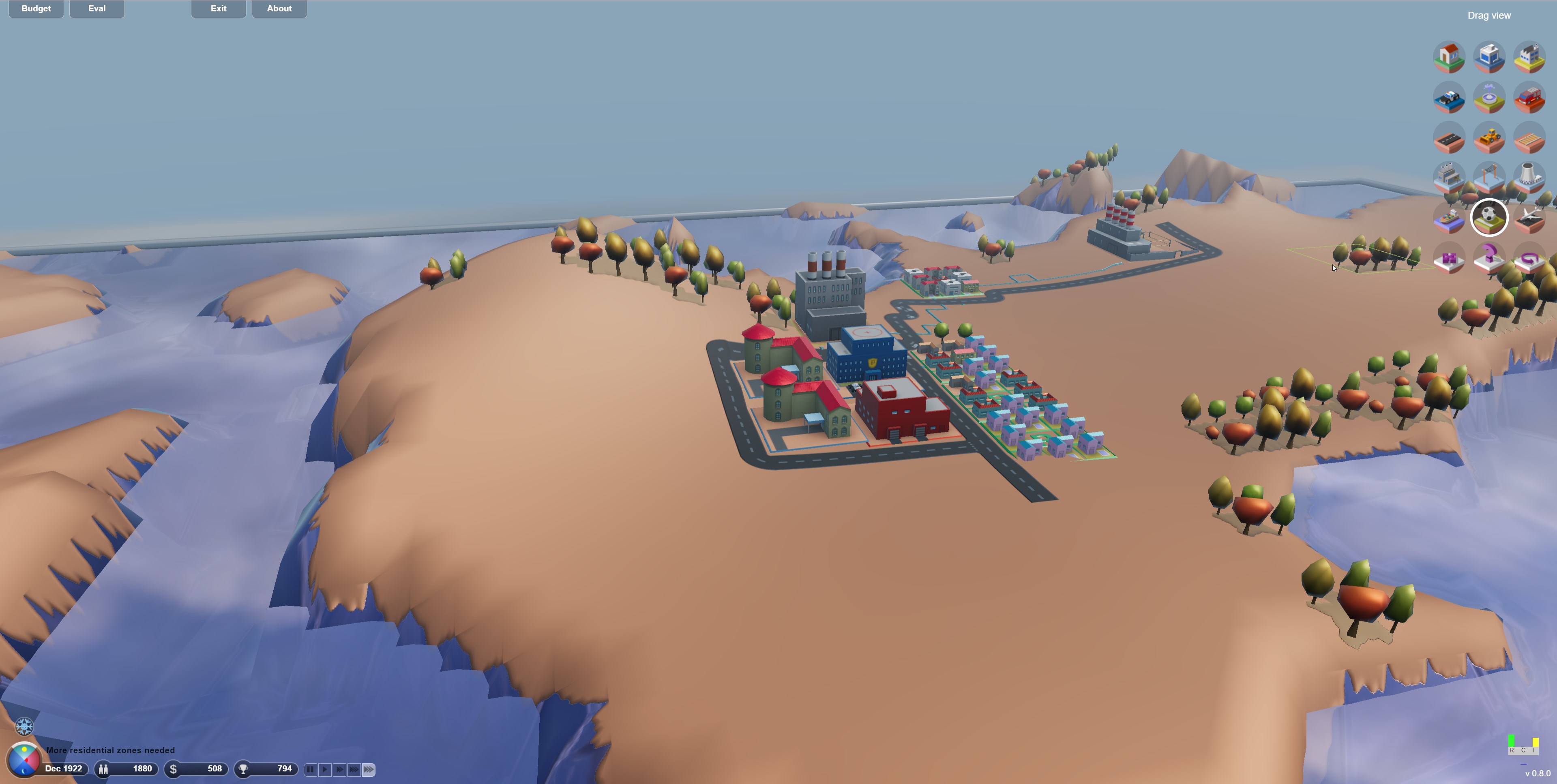 A screenshot of 3DCity.