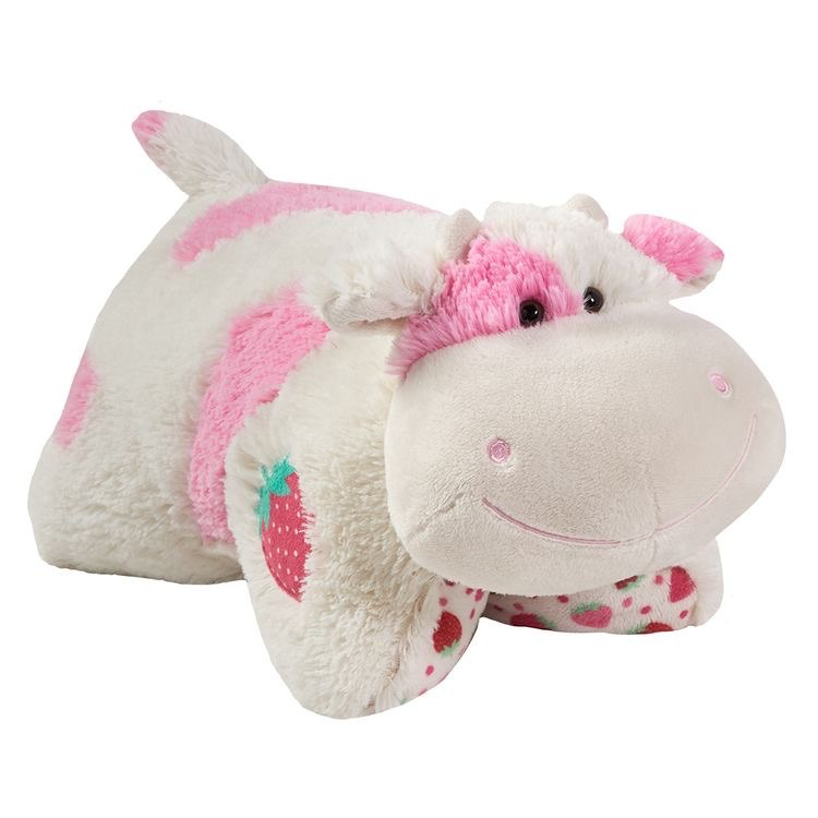 A Strawberry Cow Pillow Pet